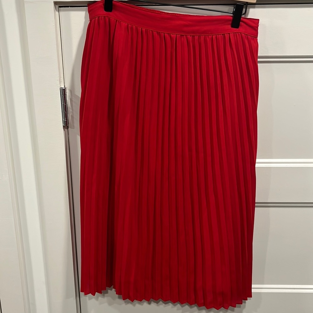 Red Target Pleated Skirt